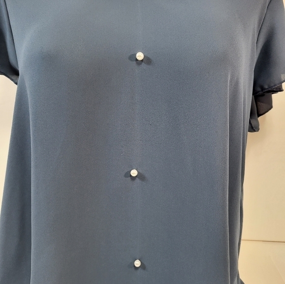 SHEIN Blue Short Sleeve Blouse - Picture 3 of 8